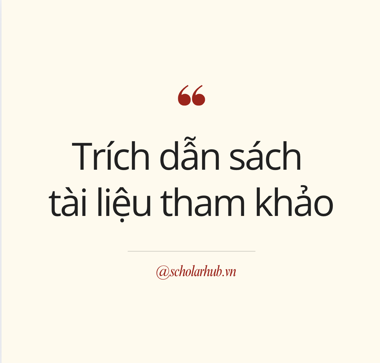 Cách trích dẫn sách làm tài liệu tham khảo